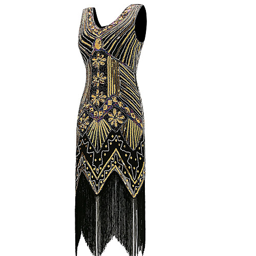 The Great Gatsby Charleston Vintage 1920s The Great Gatsby Vacation Dress Flapper Dress Dress Women's Sequins Costume Golden Vintage Cosplay Party Prom Sleeveless Knee Length
The Great Gatsby Charleston Vintage 1920s The Great Gatsby Vacation Dress Flapper Dress Dress Women's Sequins Costume Golden Vintage Cosplay Party Prom Sleeveless Knee Length