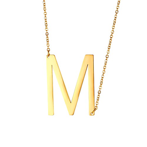 Men's Pendant Necklace Name Alphabet Shape Fashion Steel Stainless Gold Black Silver 51 cm Necklace Jewelry 1pc For Gift Daily
Men's Pendant Necklace Name Alphabet Shape Fashion Steel Stainless Gold Black Silver 51 cm Necklace Jewelry 1pc For Gift Daily