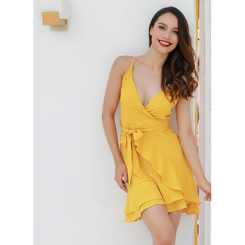 Women's Swing Dress Short Mini Dress Blue Yellow Sleeveless Polka Dot Summer Deep V Boho S M L XL
Women's Swing Dress Short Mini Dress Blue Yellow Sleeveless Polka Dot Summer Deep V Boho S M L XL