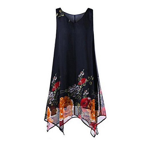 Women's A Line Dress Short Mini Dress Navy Blue Sleeveless Floral Print V Neck S M L XL XXL 3XL 4XL 5XL / Plus Size
Women's A Line Dress Short Mini Dress Navy Blue Sleeveless Floral Print V Neck S M L XL XXL 3XL 4XL 5XL / Plus Size