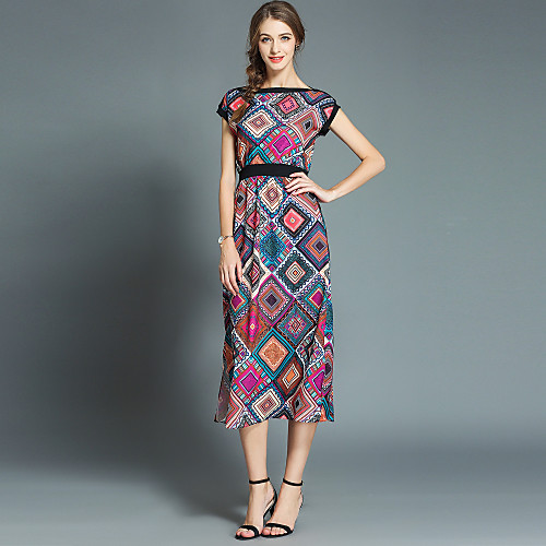 Women's A Line Dress Midi Dress Rainbow Sleeveless Geometric Print Summer Boat Neck Streetwear Boho Going out Beach S M L XL XXL
Women's A Line Dress Midi Dress Rainbow Sleeveless Geometric Print Summer Boat Neck Streetwear Boho Going out Beach S M L XL XXL
