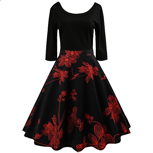 Women's A Line Dress Knee Length Dress White Black Long Sleeve Floral Patchwork Print Fall Spring Round Neck Vintage 2021 S M L XL XXL
Women's A Line Dress Knee Length Dress White Black Long Sleeve Floral Patchwork Print Fall Spring Round Neck Vintage 2021 S M L XL XXL