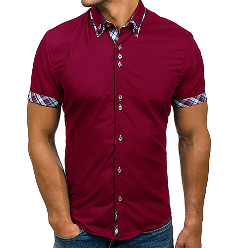 Men's Solid Colored Shirt Basic Daily Wine / White / Black / Royal Blue / Navy Blue / Short Sleeve
Men's Solid Colored Shirt Basic Daily Wine / White / Black / Royal Blue / Navy Blue / Short Sleeve