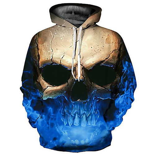 Men's Plus Size Hoodie 3D Skull Print Hooded Halloween Daily Basic Exaggerated Hoodies Sweatshirts Long Sleeve Loose Blue / Fall / Winter
Men's Plus Size Hoodie 3D Skull Print Hooded Halloween Daily Basic Exaggerated Hoodies Sweatshirts Long Sleeve Loose Blue / Fall / Winter
