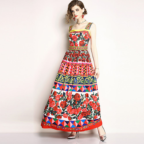 Women's Strap Dress Maxi long Dress Red Sleeveless Floral Print Summer Streetwear Boho Going out Beach S M L XL XXL
Women's Strap Dress Maxi long Dress Red Sleeveless Floral Print Summer Streetwear Boho Going out Beach S M L XL XXL