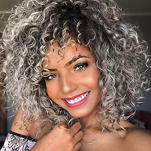 Synthetic Wig Curly Bob Pixie Cut Wig Ombre Medium Length Grey Synthetic Hair Women's Party Synthetic Ombre Hair Gray Ombre / African American Wig / For Black Women
Synthetic Wig Curly Bob Pixie Cut Wig Ombre Medium Length Grey Synthetic Hair Women's Party Synthetic Ombre Hair Gray Ombre / African American Wig / For Black Women