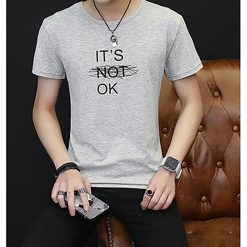Men's T shirt Solid Colored Letter Short Sleeve Daily Tops Cotton Basic White Black Gray
Men's T shirt Solid Colored Letter Short Sleeve Daily Tops Cotton Basic White Black Gray