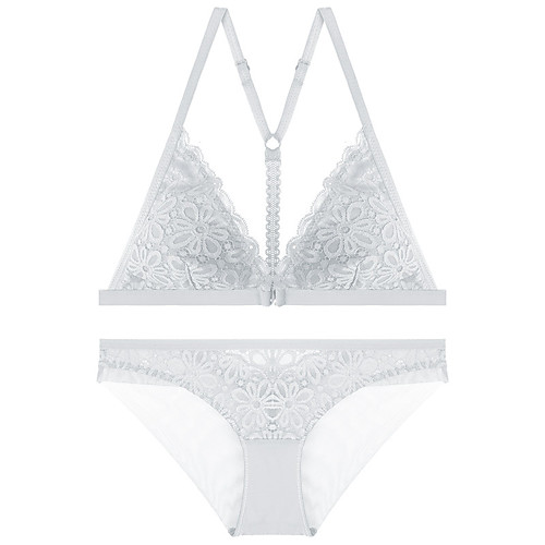 Women's Push-up Wireless Lace Bras 3/4 Cup Bra & Panty Set Solid Colored White Blushing Pink
Women's Push-up Wireless Lace Bras 3/4 Cup Bra & Panty Set Solid Colored White Blushing Pink