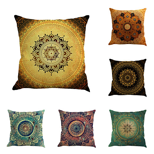 Cushion Cover 6PCS Linen Soft Mandala Square Throw Pillow Cover Cushion Case Pillowcase for Sofa Bedroom 45 x 45cm (18 x 28 Inch)Superior Quality Machine Washable
Cushion Cover 6PCS Linen Soft Mandala Square Throw Pillow Cover Cushion Case Pillowcase for Sofa Bedroom 45 x 45cm (18 x 28 Inch)Superior Quality Machine Washable