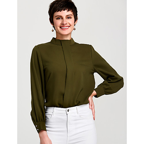 Women's Blouse Plus Size Long Sleeve Daily Tops Streetwear Army Green Khaki
Women's Blouse Plus Size Long Sleeve Daily Tops Streetwear Army Green Khaki