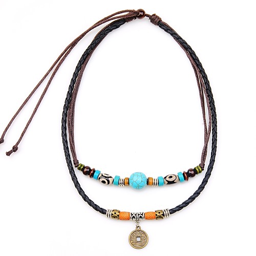 Men's Turquoise Pendant Necklace Layered Necklace Double Vintage Bohemian Hemp Rope Stone Black 20 cm Necklace Jewelry 1pc For Holiday Birthday Cosplay Costumes
Men's Turquoise Pendant Necklace Layered Necklace Double Vintage Bohemian Hemp Rope Stone Black 20 cm Necklace Jewelry 1pc For Holiday Birthday Cosplay Costumes