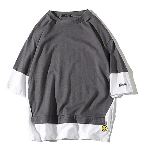 Men's T shirt Color Block 3/4 Length Sleeve Daily Tops Cotton Blue Green Dark Gray
Men's T shirt Color Block 3/4 Length Sleeve Daily Tops Cotton Blue Green Dark Gray