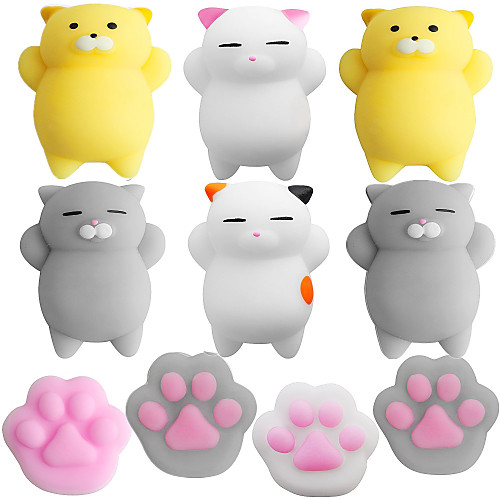 

Squishy Squishies Squishy Toy Squeeze Toy / Sensory Toy 10 pcs Cat Claw Animal Mini Stress and Anxiety Relief Kawaii Mochi Rubber For Kid's Adults' Boys' Girls' Gift Party Favor
