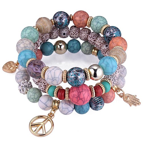 3pcs Women's Bead Bracelet Layered Stack Ladies Vintage Fashion Multi Layer Color Acrylic Bracelet Jewelry Black / Rainbow / Red For Ceremony Office & Career / Resin
3pcs Women's Bead Bracelet Layered Stack Ladies Vintage Fashion Multi Layer Color Acrylic Bracelet Jewelry Black / Rainbow / Red For Ceremony Office & Career / Resin