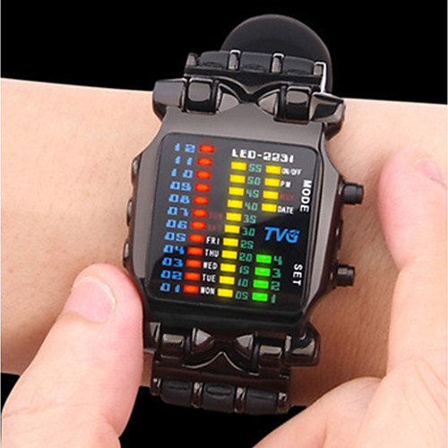 Men's Sport Watch Military Watch Digital Watch Japanese Digital Stainless Steel Black 30 m Creative New Design Luminous Digital Luxury Bangle - Black Silver One Year Battery Life / Maxell CR2025
Men's Sport Watch Military Watch Digital Watch Japanese Digital Stainless Steel Black 30 m Creative New Design Luminous Digital Luxury Bangle - Black Silver One Year Battery Life / Maxell CR2025