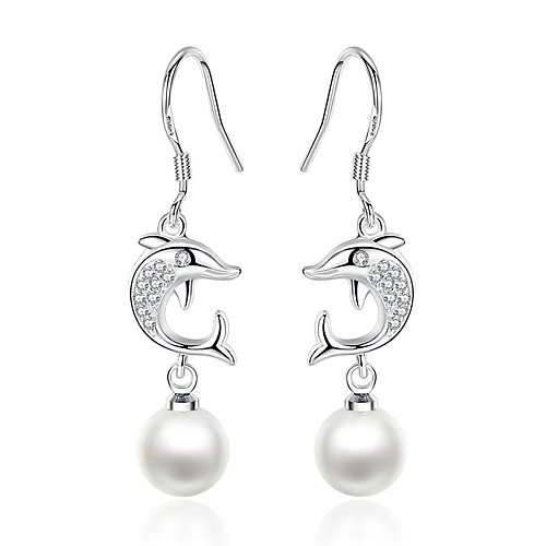 Women's Drop Earrings Dolphin Ladies Cartoon Fashion Earrings Jewelry Silver For Daily Date 1 Pair
Women's Drop Earrings Dolphin Ladies Cartoon Fashion Earrings Jewelry Silver For Daily Date 1 Pair