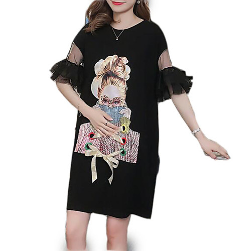 Women's A Line Dress Short Mini Dress White Black Short Sleeve Round Neck M L XL XXL
Women's A Line Dress Short Mini Dress White Black Short Sleeve Round Neck M L XL XXL