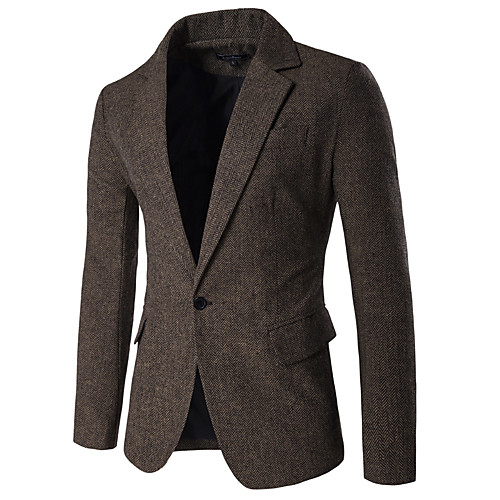 Men's Daily / Work Basic / Street chic Fall & Winter Regular Blazer, Houndstooth Shirt Collar Long Sleeve Cotton / Polyester Brown / Black / Gray / Business Casual / Slim
Men's Daily / Work Basic / Street chic Fall & Winter Regular Blazer, Houndstooth Shirt Collar Long Sleeve Cotton / Polyester Brown / Black / Gray / Business Casual / Slim