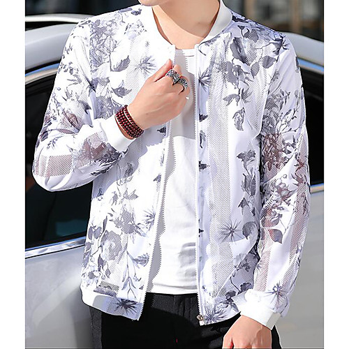 Men's Color Block Trees / Leaves Print Basic Fall Jacket Regular Daily Long Sleeve Rayon Coat Tops White
Men's Color Block Trees / Leaves Print Basic Fall Jacket Regular Daily Long Sleeve Rayon Coat Tops White