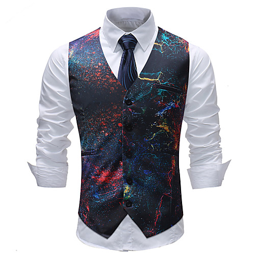 Men's Plus Size Vest, Geometric / Color Block / Plaid V Neck Cotton / Acrylic / Polyester Rainbow
Men's Plus Size Vest, Geometric / Color Block / Plaid V Neck Cotton / Acrylic / Polyester Rainbow