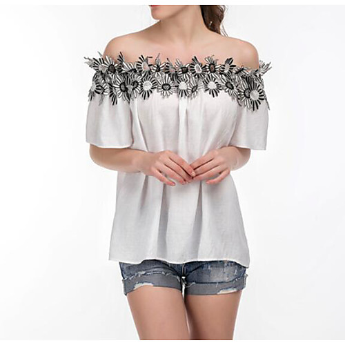 Women's Blouse Solid Colored Tassel Fringe Short Sleeve Daily Tops Cotton Vintage White Blue
Women's Blouse Solid Colored Tassel Fringe Short Sleeve Daily Tops Cotton Vintage White Blue
