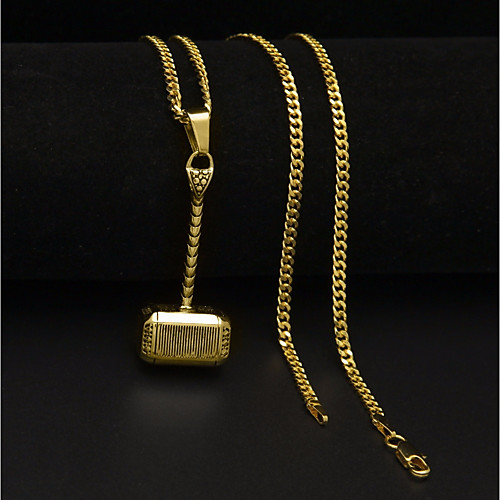 Men's Pendant Necklace Chain Necklace Cuban Link Thick Chain Mini Hammer Unique Design European Hip-Hop Steel Stainless Gold Silver 60 cm Necklace Jewelry 1pc For Gift Street
Men's Pendant Necklace Chain Necklace Cuban Link Thick Chain Mini Hammer Unique Design European Hip-Hop Steel Stainless Gold Silver 60 cm Necklace Jewelry 1pc For Gift Street