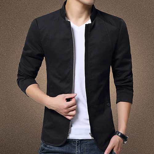 Men's Basic Jackets Solid Colored Spring & Fall Jacket Regular Daily Short Sleeve Acrylic Coat Tops White
Men's Basic Jackets Solid Colored Spring & Fall Jacket Regular Daily Short Sleeve Acrylic Coat Tops White
