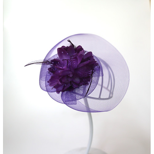 Feathers / Net / Fabrics Flowers / Headwear / Headpiece with Cap / Floral 1pc Wedding / Special Occasion Headpiece
Feathers / Net / Fabrics Flowers / Headwear / Headpiece with Cap / Floral 1pc Wedding / Special Occasion Headpiece