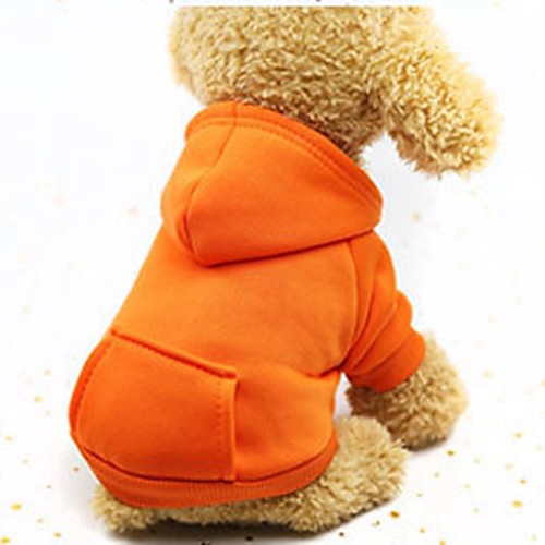 

Dog Cat Pets Sweater Hoodie Sweatshirt Solid Colored Sports & Outdoors Windproof Casual / Sporty Dog Clothes Puppy Clothes Dog Outfits White Black Blue Costume for Girl and Boy Dog Cotton XS S M L XL