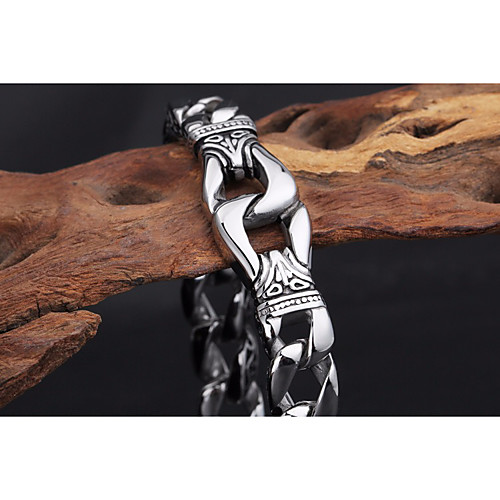 Men's Bracelet Cuban Link Totem Series Face Simple Punk Rock Steel Stainless Bracelet Jewelry Silver For Club Bar
Men's Bracelet Cuban Link Totem Series Face Simple Punk Rock Steel Stainless Bracelet Jewelry Silver For Club Bar