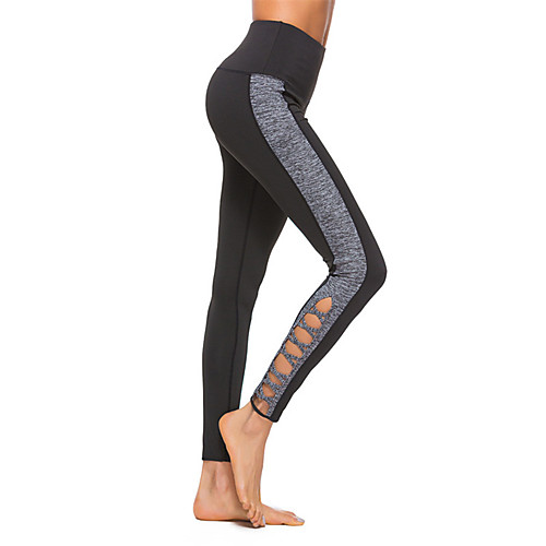 Women's High Waist Yoga Pants Cut Out Leggings Tummy Control Butt Lift Breathable Black Black Combo Grey Elastane Zumba Fitness Gym Workout Summer Sports Activewear Micro-elastic / Quick Dry
Women's High Waist Yoga Pants Cut Out Leggings Tummy Control Butt Lift Breathable Black Black Combo Grey Elastane Zumba Fitness Gym Workout Summer Sports Activewear Micro-elastic / Quick Dry