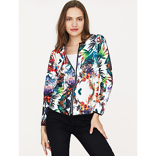 Women's Floral Print Streetwear Spring & Fall Jacket Short Daily Long Sleeve Roman Knit Coat Tops Screen Color
Women's Floral Print Streetwear Spring & Fall Jacket Short Daily Long Sleeve Roman Knit Coat Tops Screen Color