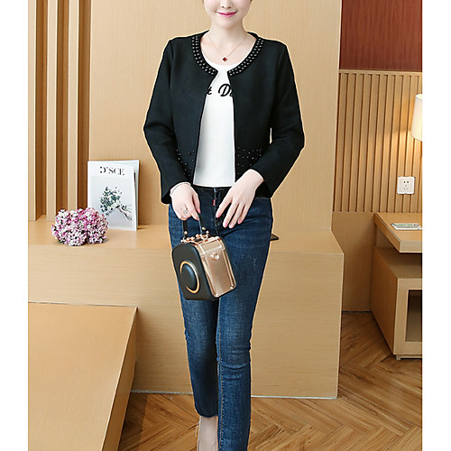 Women's Contemporary Streetwear Jacket Short Daily Long Sleeve Polyester Coat Tops Black
Women's Contemporary Streetwear Jacket Short Daily Long Sleeve Polyester Coat Tops Black