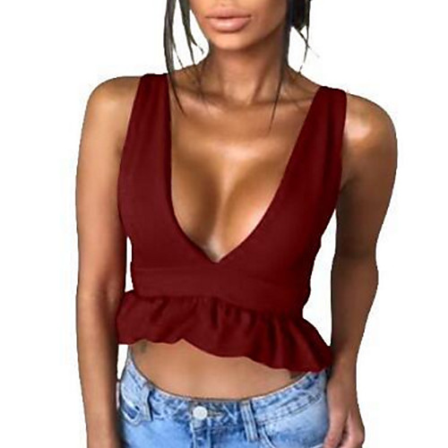 Women's T shirt Solid Colored Sleeveless Daily Tops Cotton White Black Wine
Women's T shirt Solid Colored Sleeveless Daily Tops Cotton White Black Wine