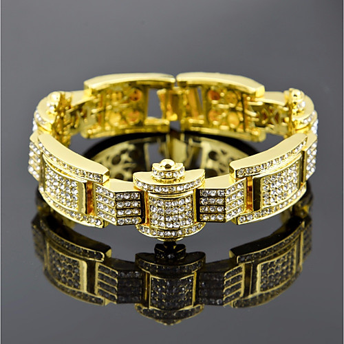 Men's Cubic Zirconia Tennis Bracelet Wide Bangle Stylish Link / Chain Crown Luxury European Hip-Hop Rhinestone Bracelet Jewelry Gold / Black / Silver For Gift Street
Men's Cubic Zirconia Tennis Bracelet Wide Bangle Stylish Link / Chain Crown Luxury European Hip-Hop Rhinestone Bracelet Jewelry Gold / Black / Silver For Gift Street
