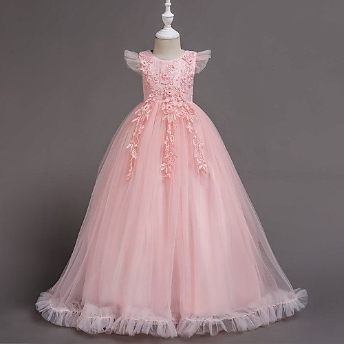 A-Line Floor Length Wedding / Party / Pageant Flower Girl Dresses - Tulle / Polyester Short Sleeve Jewel Neck with Bow(s) / Butterfly
A-Line Floor Length Wedding / Party / Pageant Flower Girl Dresses - Tulle / Polyester Short Sleeve Jewel Neck with Bow(s) / Butterfly