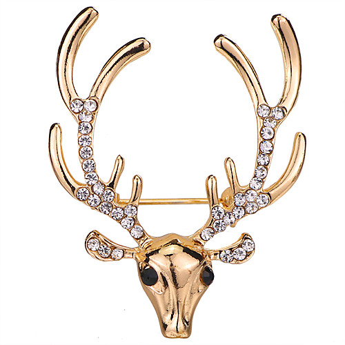 Women's Cubic Zirconia Brooches Classic Stylish Deer Creative Unique Design Elegant Fashion Brooch Jewelry Gold Silver For Daily Holiday
Women's Cubic Zirconia Brooches Classic Stylish Deer Creative Unique Design Elegant Fashion Brooch Jewelry Gold Silver For Daily Holiday