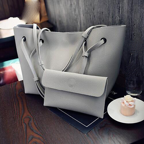 Women's Zipper PU Bag Set Bag Sets 2 Pieces Purse Set Black / Dark Grey / Blushing Pink
Women's Zipper PU Bag Set Bag Sets 2 Pieces Purse Set Black / Dark Grey / Blushing Pink