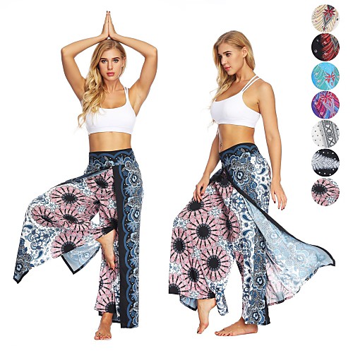 Women's High Rise High Split Harem Yoga Pants Floral Print Navy Blue Zumba Dance Fitness Bottoms Activewear Lightweight Breathable Moisture Wicking Soft Inelastic Loose
Women's High Rise High Split Harem Yoga Pants Floral Print Navy Blue Zumba Dance Fitness Bottoms Activewear Lightweight Breathable Moisture Wicking Soft Inelastic Loose
