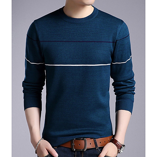 Men's Daily Striped Long Sleeve Regular Pullover Sweater Jumper, Round Neck Black / Blue / Red M / L / XL
Men's Daily Striped Long Sleeve Regular Pullover Sweater Jumper, Round Neck Black / Blue / Red M / L / XL