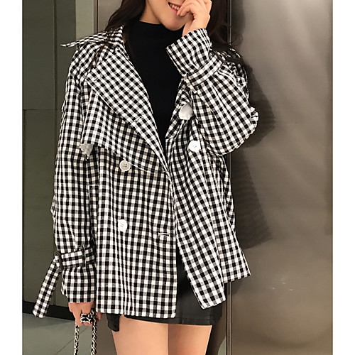 Women's Contemporary Streetwear Notch lapel collar Jacket Regular Daily Long Sleeve Polyester Coat Tops Black
Women's Contemporary Streetwear Notch lapel collar Jacket Regular Daily Long Sleeve Polyester Coat Tops Black