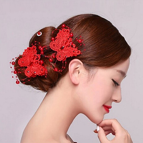 Pins Hair Accessories Textile / Pearl Wigs Accessories Women's 2pcs pcs 5 1/2 (14 cm) cm Party / Wedding Party Retro Handmade / Classic
Pins Hair Accessories Textile / Pearl Wigs Accessories Women's 2pcs pcs 5 1/2 (14 cm) cm Party / Wedding Party Retro Handmade / Classic