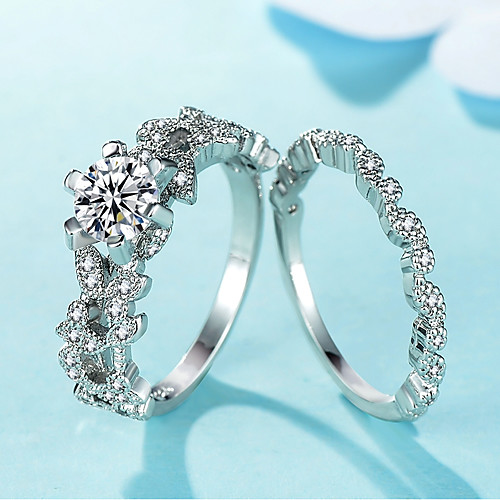 Women's Ring Set Belle Ring 2pcs Silver Copper Platinum Plated Imitation Diamond Ladies Sweet Lolita Trendy Graduation Holiday Jewelry Stylish Flower Petal Cute
Women's Ring Set Belle Ring 2pcs Silver Copper Platinum Plated Imitation Diamond Ladies Sweet Lolita Trendy Graduation Holiday Jewelry Stylish Flower Petal Cute