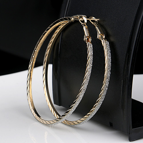 Women's Hoop Earrings Statement Ladies Bridal Festival / Holiday Earrings Jewelry Golden / Silver For Wedding Party Special Occasion Daily Casual
Women's Hoop Earrings Statement Ladies Bridal Festival / Holiday Earrings Jewelry Golden / Silver For Wedding Party Special Occasion Daily Casual