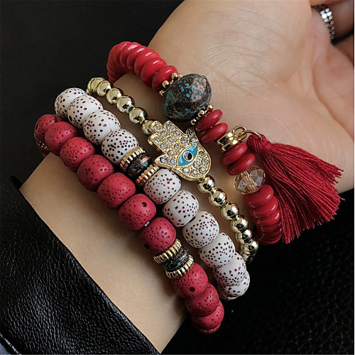 4pcs Women's Charm Bracelet Wrap Bracelet Bracelet Layered Stylish Stacking Stackable Letter Faith Ladies Unique Design Colorful Folk Style Acrylic Bracelet Jewelry Rainbow / Red / Blue For Carnival
4pcs Women's Charm Bracelet Wrap Bracelet Bracelet Layered Stylish Stacking Stackable Letter Faith Ladies Unique Design Colorful Folk Style Acrylic Bracelet Jewelry Rainbow / Red / Blue For Carnival
