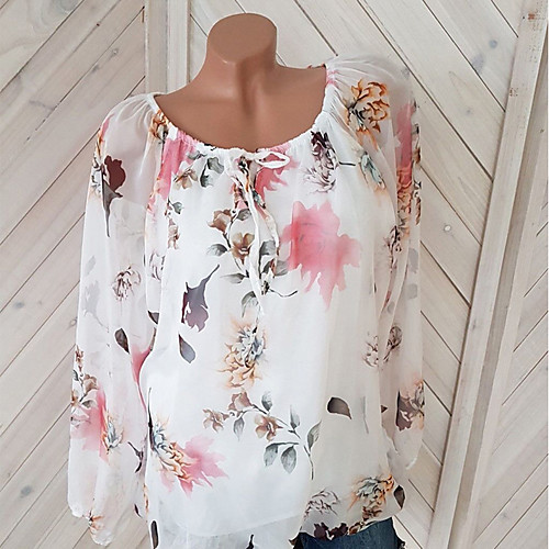 Women's Plus Size Blouse Shirt Floral Geometric Flower Long Sleeve Round Neck Tops Basic Top White Blue Purple
Women's Plus Size Blouse Shirt Floral Geometric Flower Long Sleeve Round Neck Tops Basic Top White Blue Purple