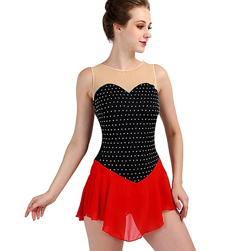 Figure Skating Dress Women's Girls' Ice Skating Dress Black / Red Spandex Stretch Yarn High Elasticity Training Competition Skating Wear Quick Dry Anatomic Design Handmade Classic Sexy Sleeveless
Figure Skating Dress Women's Girls' Ice Skating Dress Black / Red Spandex Stretch Yarn High Elasticity Training Competition Skating Wear Quick Dry Anatomic Design Handmade Classic Sexy Sleeveless