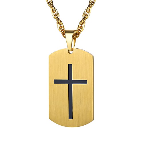Men's Pendant Necklace Stylish Cross Fashion Stainless Steel Gold Silver 55 cm Necklace Jewelry 1pc For Gift Daily
Men's Pendant Necklace Stylish Cross Fashion Stainless Steel Gold Silver 55 cm Necklace Jewelry 1pc For Gift Daily