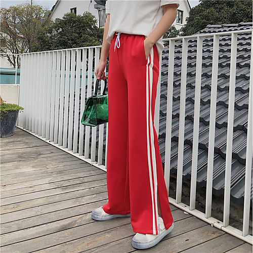 Women's High Waist Joggers Jogger Pants Streetwear Track Pants Sweatpants Athleisure Wear Bottoms Wide Leg Winter Fitness Gym Workout Workout Breathable Quick Dry Soft Sport Stripes Black Red Blue
Women's High Waist Joggers Jogger Pants Streetwear Track Pants Sweatpants Athleisure Wear Bottoms Wide Leg Winter Fitness Gym Workout Workout Breathable Quick Dry Soft Sport Stripes Black Red Blue