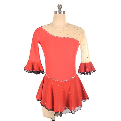 Figure Skating Dress Women's Girls' Ice Skating Dress Red Spandex Micro-elastic Professional Competition Skating Wear Handmade Sequin Half Sleeve Figure Skating
Figure Skating Dress Women's Girls' Ice Skating Dress Red Spandex Micro-elastic Professional Competition Skating Wear Handmade Sequin Half Sleeve Figure Skating